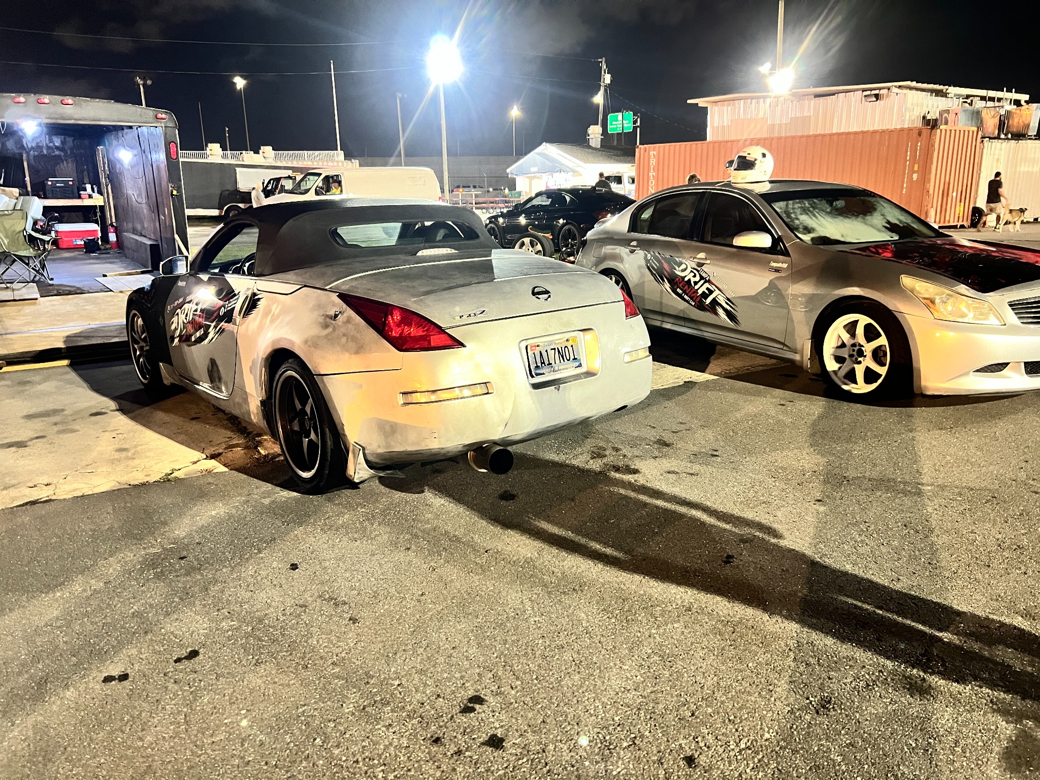 TampaDriftRental drift cars at a night event